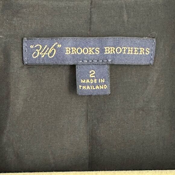 Brooks Brothers Black Double Breasted Belted Short Trench Coat | Size 2 - Picture 10 of 10